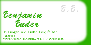 benjamin buder business card